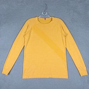 Tracksmith Running Top Women’s Large Yellow Brighton Base Layer Wool Blend